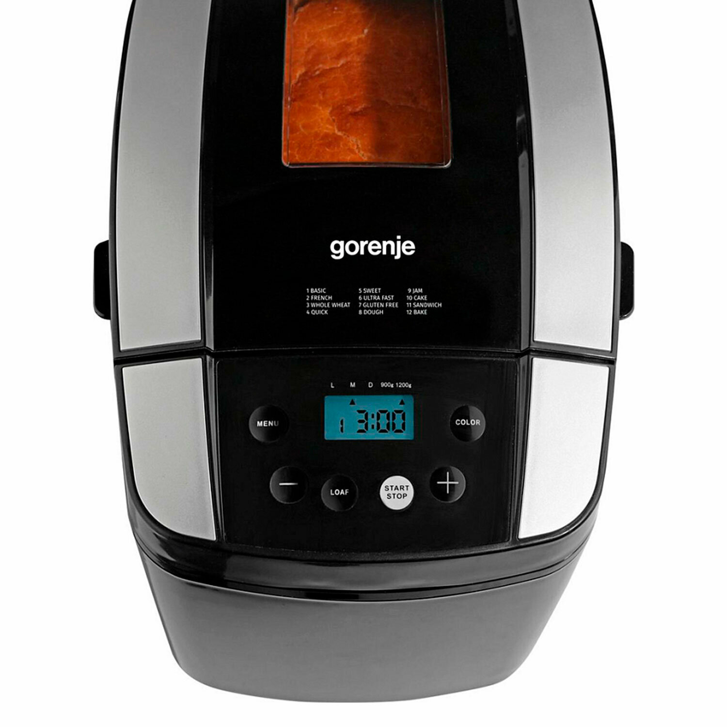 Хлебопечка GORENJE BM1210BK, 800 Вт, вес выпечки 1,2 кг, 12 программ, пластик, чёрный