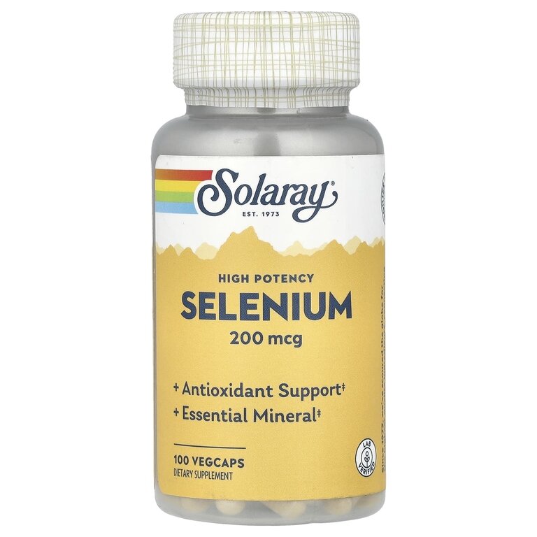 Solaray Selenium High Potency (Селен) 200 мкг 100 капсул (Solaray)