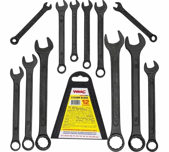 Набор ключей комбинированных 12 предметов WMC TOOLS — фото 1