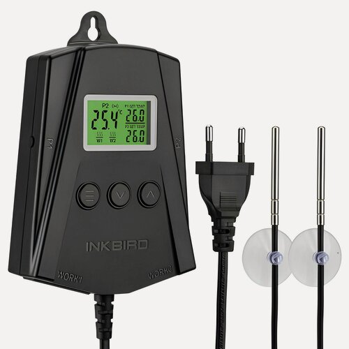 Изображение товара Wi-Fi термостат INKBIRD IPT-2CH, 0,0 ℃ ~ 45,0 ℃, ЖК-дисплей, для саженцев и теплиц