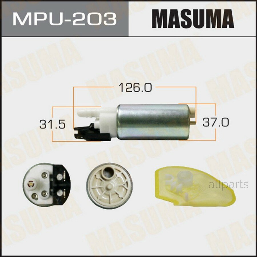 MASUMA MPU-203 Насос топливный NISSAN ALMERA, JUKE, NOTE, QASHQAI 1.6 2010 -