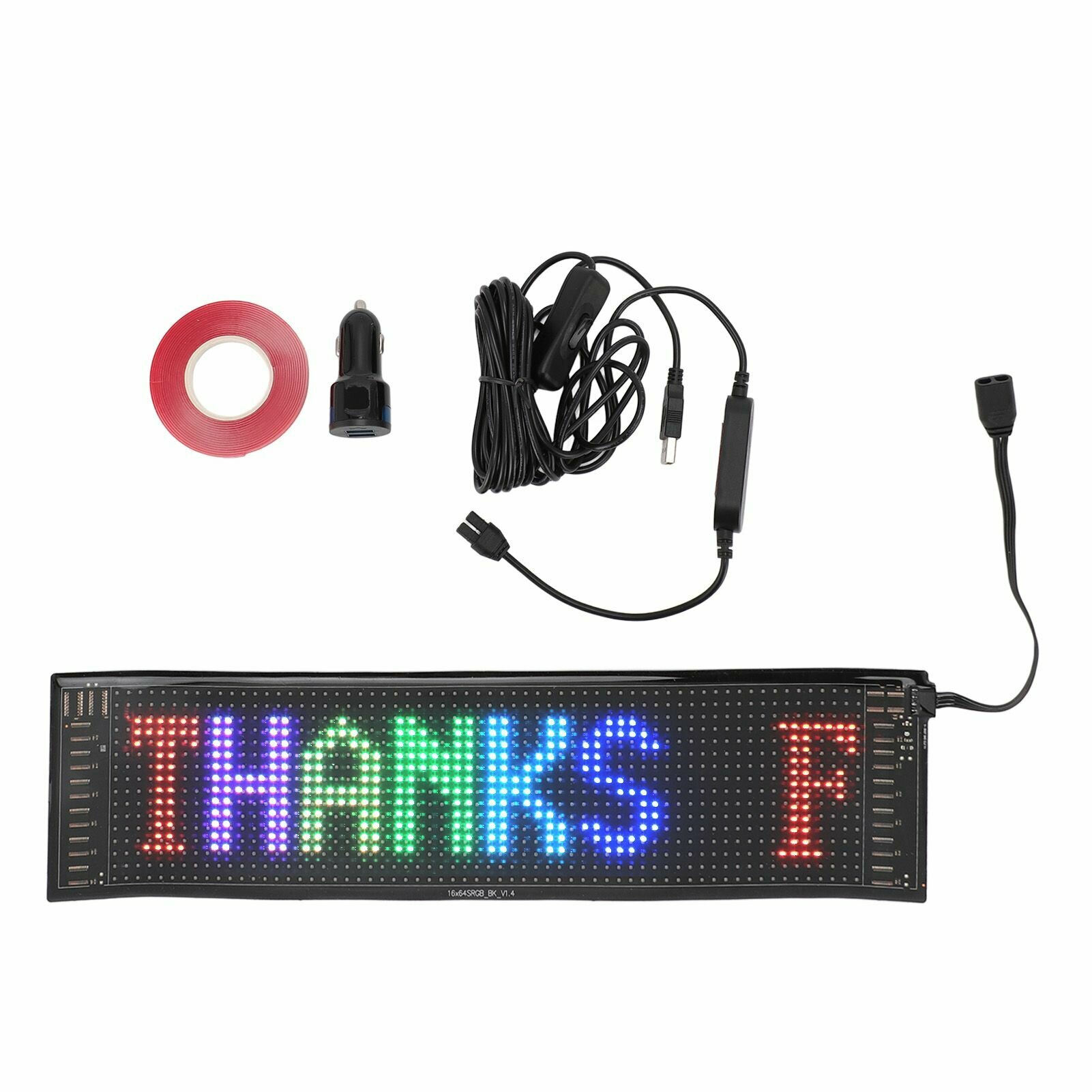 Программируемый светодиодный экран с гибкой матрицей 92*372 см рекламная панель с текстовой анимацией RGB