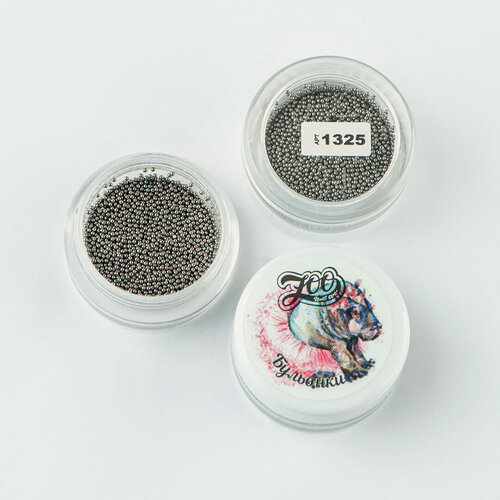 Изображение товара Бульонки металлические Zoo Nail Art (1325 диам. 0.8 мм) черные 10г