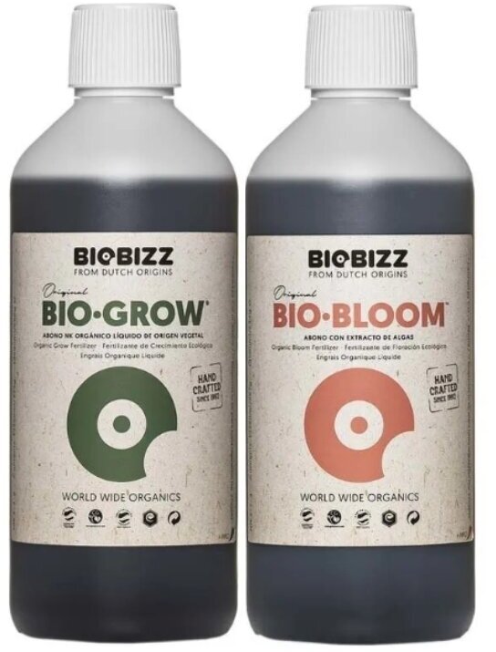 Удобрения Biobizz Bio Grow + Bio Bloom 2 шт по 500 мл, комплект органических удобрений