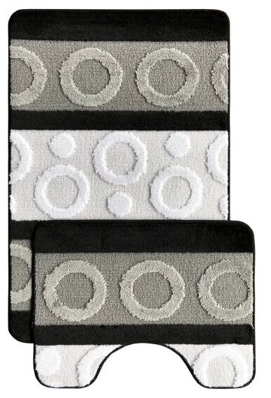 Комплект ковриков для ванной L'cadesi LEMIS, 60х100см (60х50), серый 3244