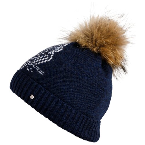 фото Шапка женская finn flare, цвет: темно-синий w19-12165_131, размер 56