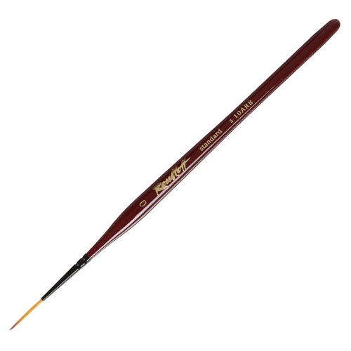 Кисть Roubloff s10ARB, синтетика, №0, лайнер длинный, короткая ручка, коричневый