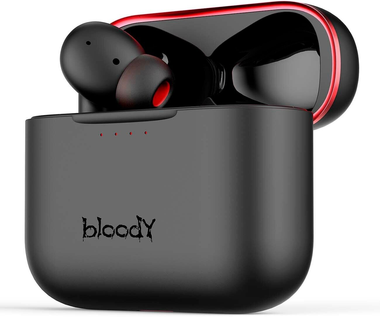 Гарнитура беспроводная A4Tech Bloody M90 Black/Red TWS, Bluetooth, 40мАч, Черный/Красный M90 Black/Red - фото №4
