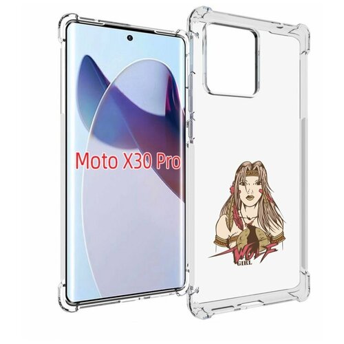 Чехол MyPads девушка волк для Motorola Moto X30 Pro задняя-панель-накладка-бампер