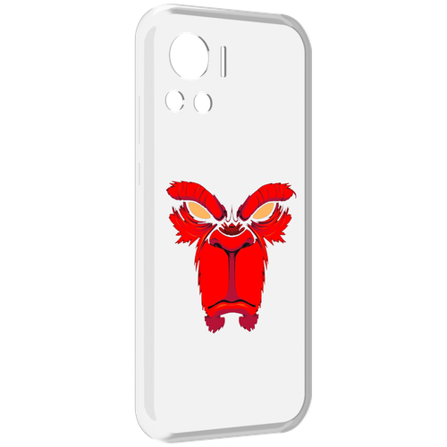 Чехол MyPads красная обезьяна в темноте для Motorola Edge 30 Ultra задняя-панель-накладка-бампер