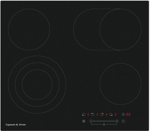 Изображение товара Электрическая варочная панель Zigmund & Shtain CN 38.6 B 59 см, 4 конфорки стеклокерамика, черный