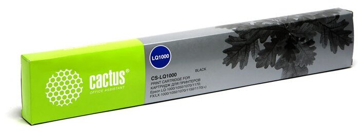 Картридж ленточный Cactus CS-LQ1000, для Epson, черный
