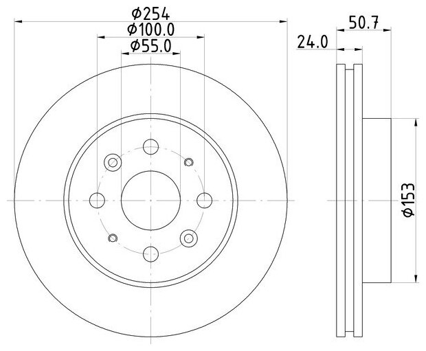 Диск тормозной перед Nisshinbo ND6022K