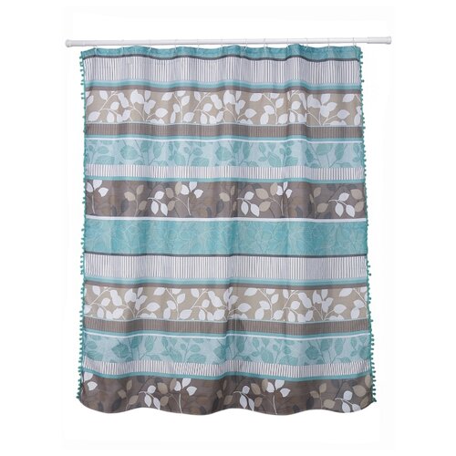 фото Штора для ванной с тесьмой аквамарин 1,80 *1,80 см raindrops a-12