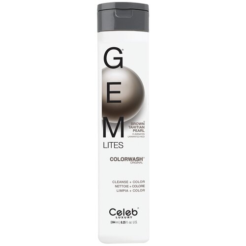 Celeb luxury Шампунь для яркости цвета Коричневый Жемчуг Gem Lites Shampoo Brown Tahitian Pearl 244 мл