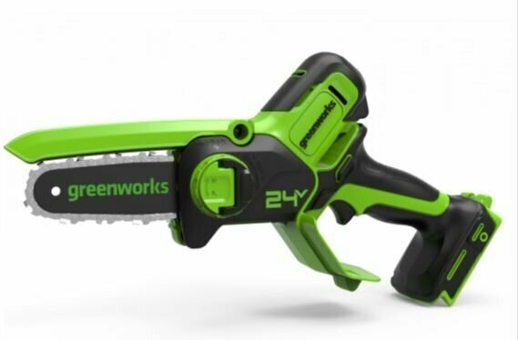 Цепная мини пила аккумуляторная Greenworks Арт. 2008207, 24V, 10см, без АКБ и ЗУ