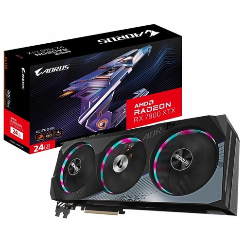 Видеокарта Gigabyte RX7900XTX ELITE 24GB GDDR6 384-bit GV-R79XTXAORUS E-24GD 11714600₽