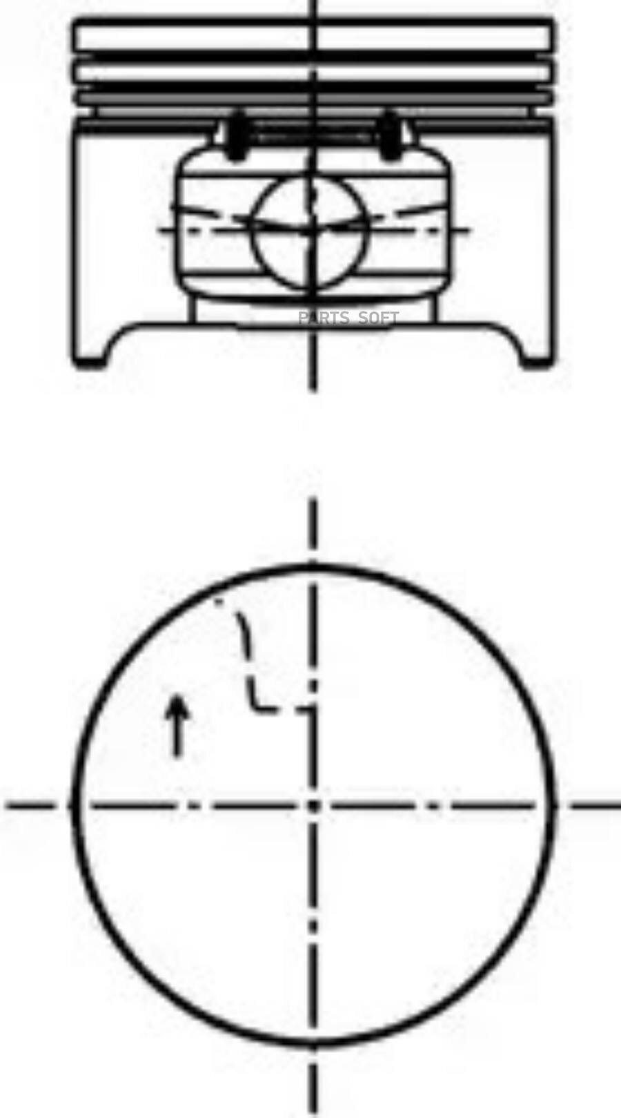 Поршень dm.79.50x1.5x1.5x2.5 +0.50Цена за 1 шт KOLBENSCHMIDT / арт. 40277620 - (1 шт)