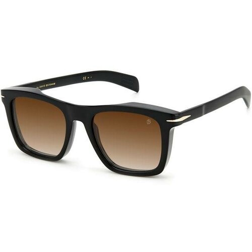 Солнцезащитные очки David Beckham, квадратные, оправа: пластик, с защитой от УФ, для мужчин, черный