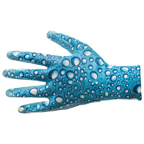 Перчатки садовые Beorol, с нитрилом, синие перчатки садовые beorol с нитрилом белые с рисунком
