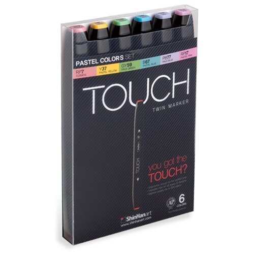 фото Touch twin набор маркеров пастельные тона (1100616), 6 шт.