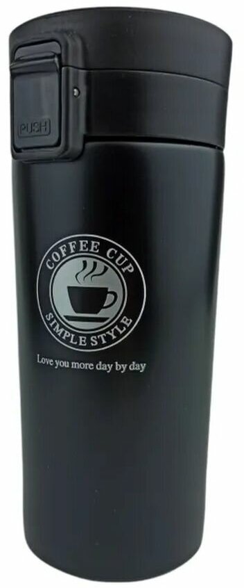 фото Термокружка металлическая автомобильная термостакан для кофе