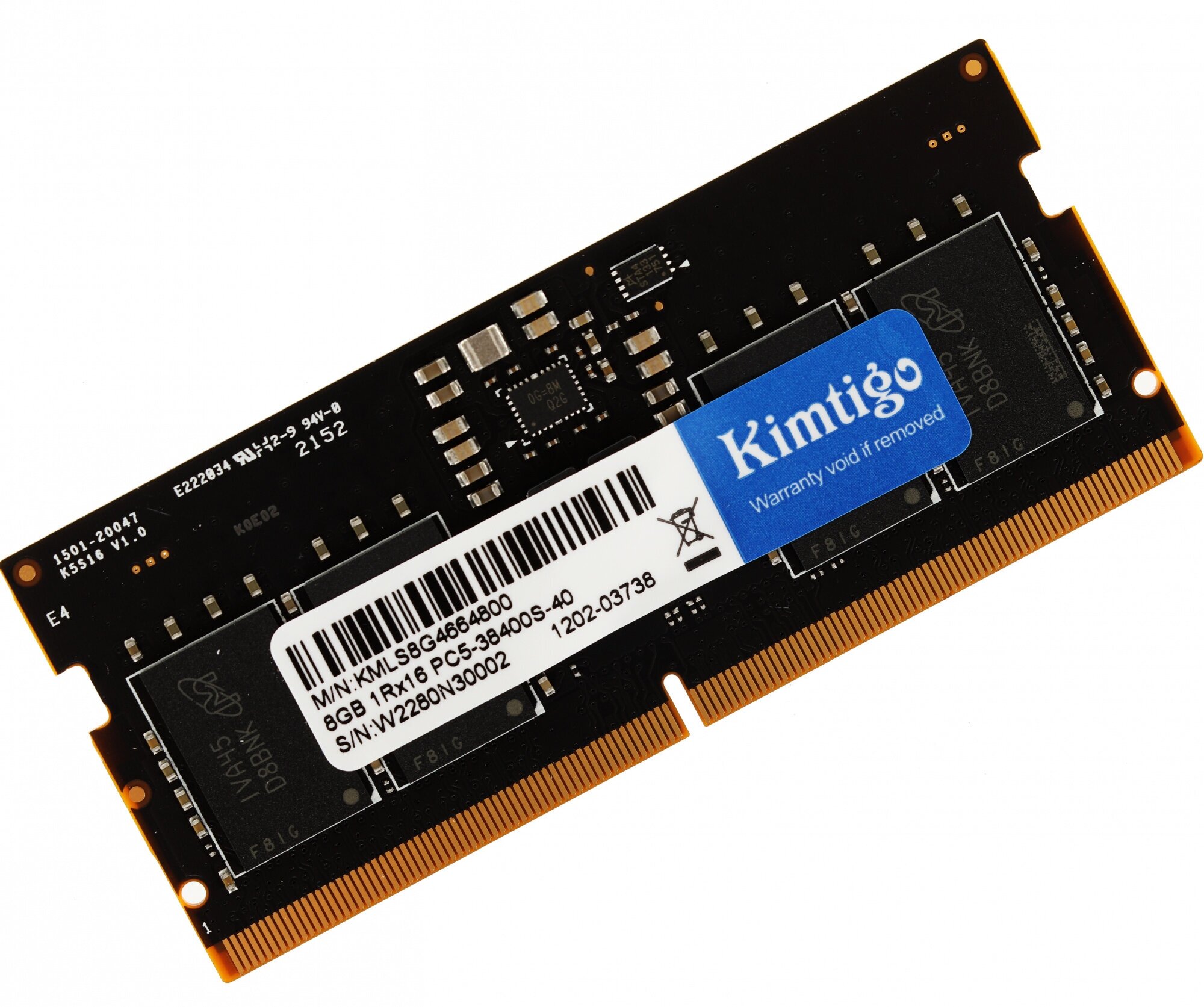 Оперативная память Kimtigo DDR5 4800 МГц SODIMM CL19