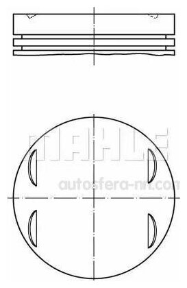 MAHLE 0052400 005 24 00_поршень! 92.9x50.83x22 (1)\ MB X164/W221 3.5 M272 05>