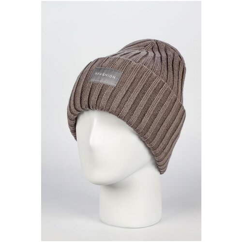 Шапка бини Ferz, размер UNI, бежевый женская шапка сезон осень зима 2021 плотная вязаная шапка шапка для круглого лица теплая шапка белая шерстяная шапка