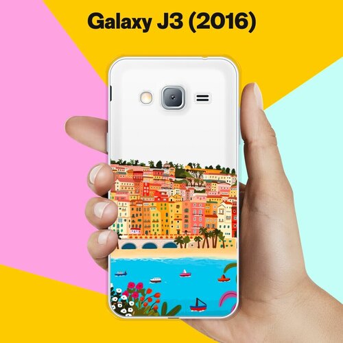 Силиконовый чехол на Samsung Galaxy J3 (2016) Пляж / для Самсунг Галакси Джи 3 2016