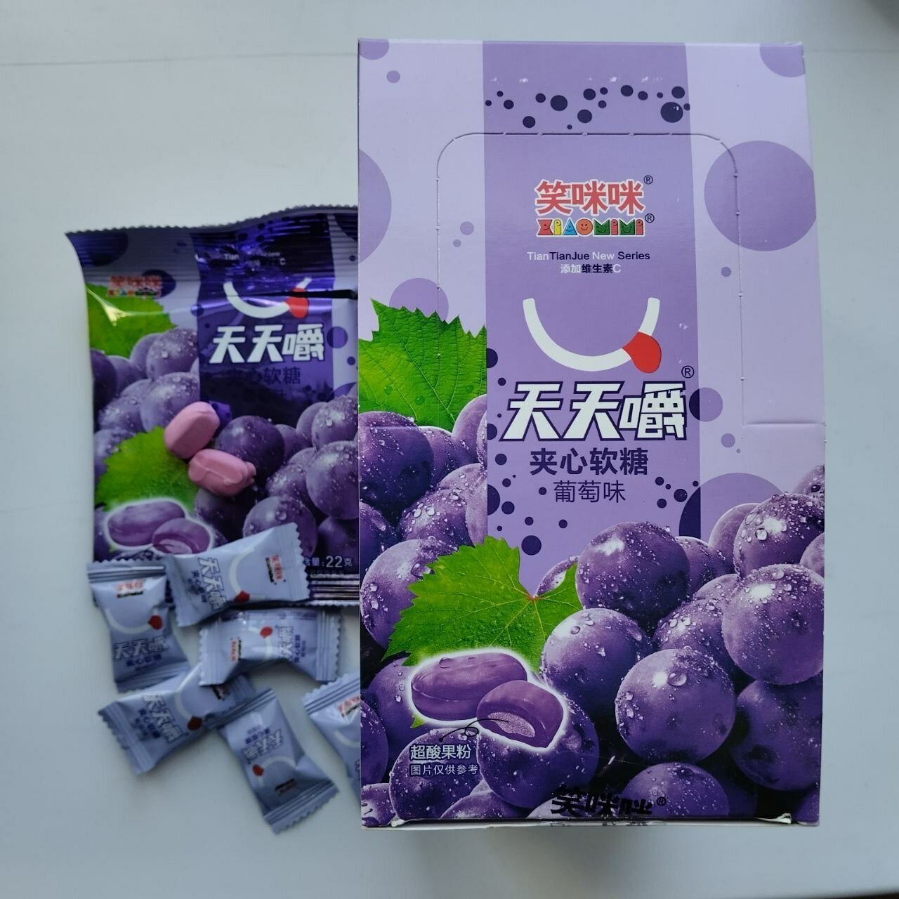 Жевательные конфеты TianTian со вкусом винограда (5шт.) - фотография № 1