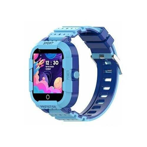 Наручные умные часы Smart Baby Watch Wonlex CT12 голубые, электроника с GPS и видеозвонком, аксессуары для детей