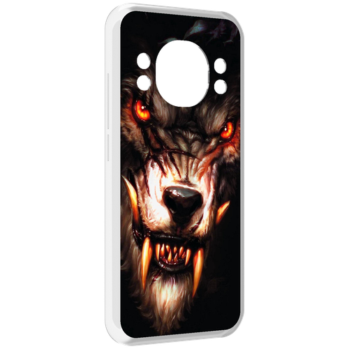 Чехол MyPads злой голодный волк мужской для Doogee S98 / S98 Pro задняя-панель-накладка-бампер