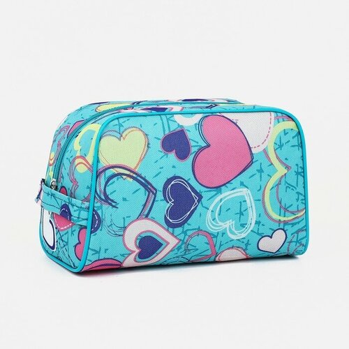 фото Косметичка бако текстиль, бирюзовый, синий