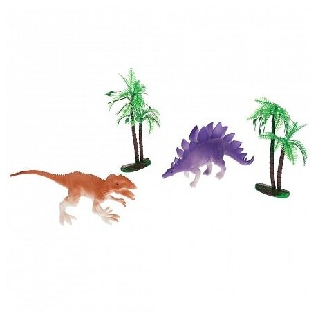 Игрушка пластизоль набор динозавров, меняют цвет в воде, пакет.