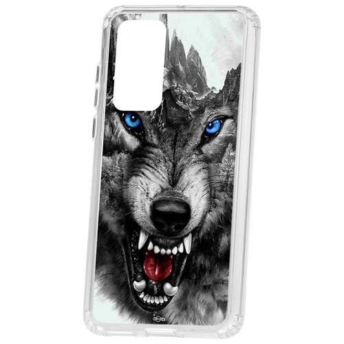 фото Чехол на huawei p40 kruche print волк