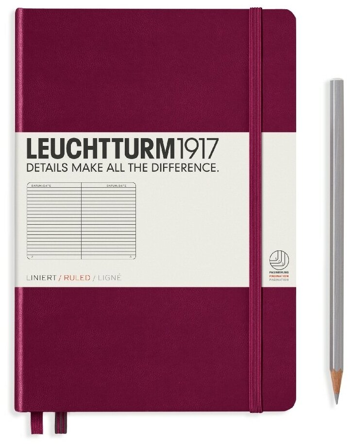 Записная книжка Leuchtturm A5 (в линейку), винная