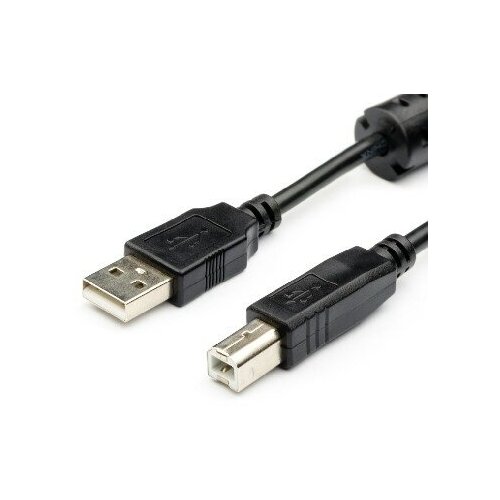 Кабель AM-BM ATCOM АТ5474 USB 2.0 AM/BM-1,5 м, для переферии, черный