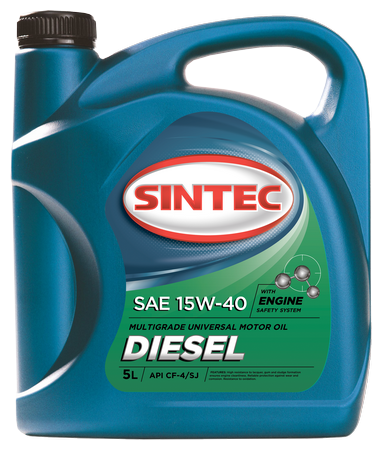 SINTEC Diesel 15w40 CF-4/CF/SJ минеральное. 5л