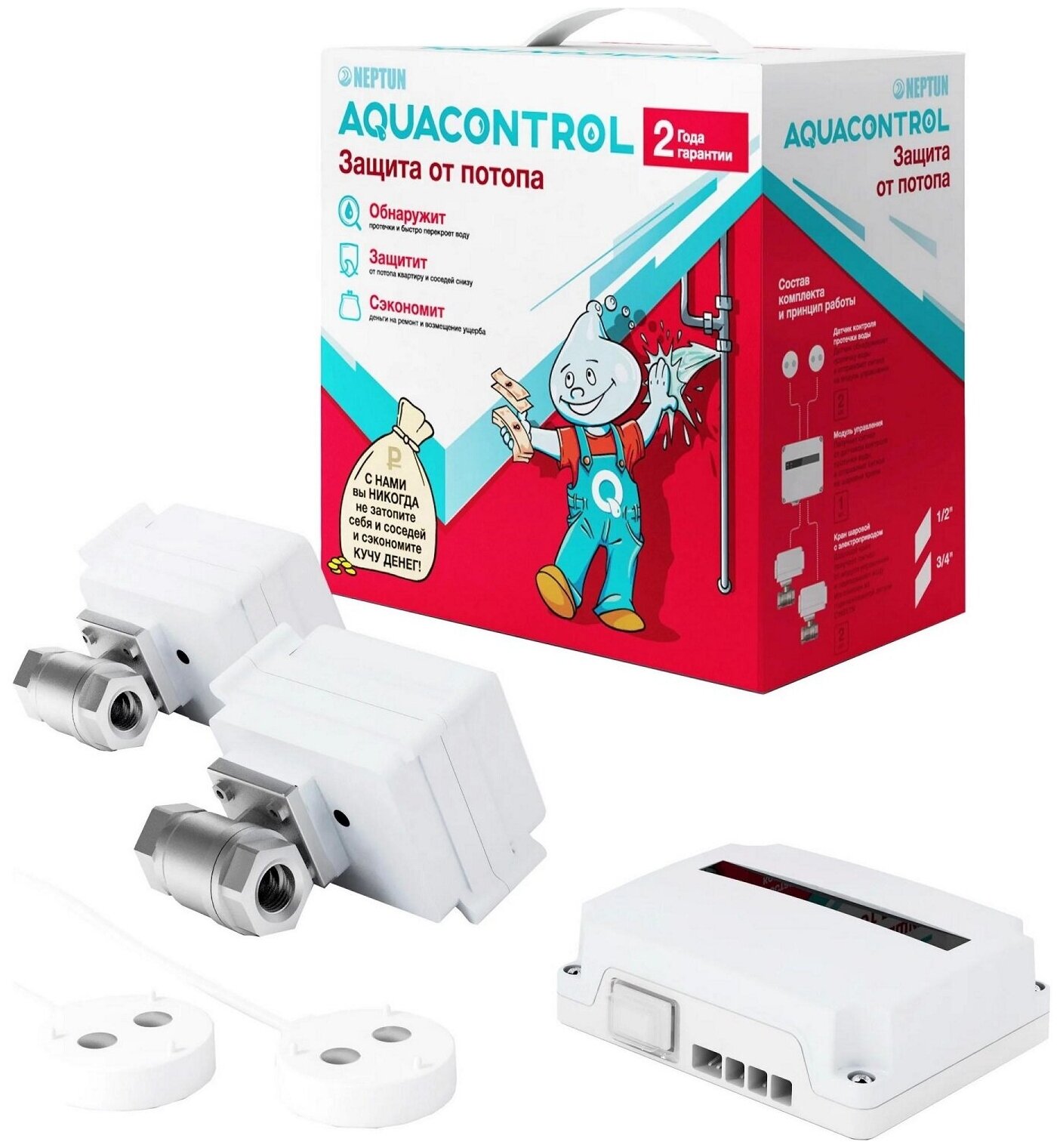 Системы защиты от протечек воды Neptun Aquacontrol 3/4