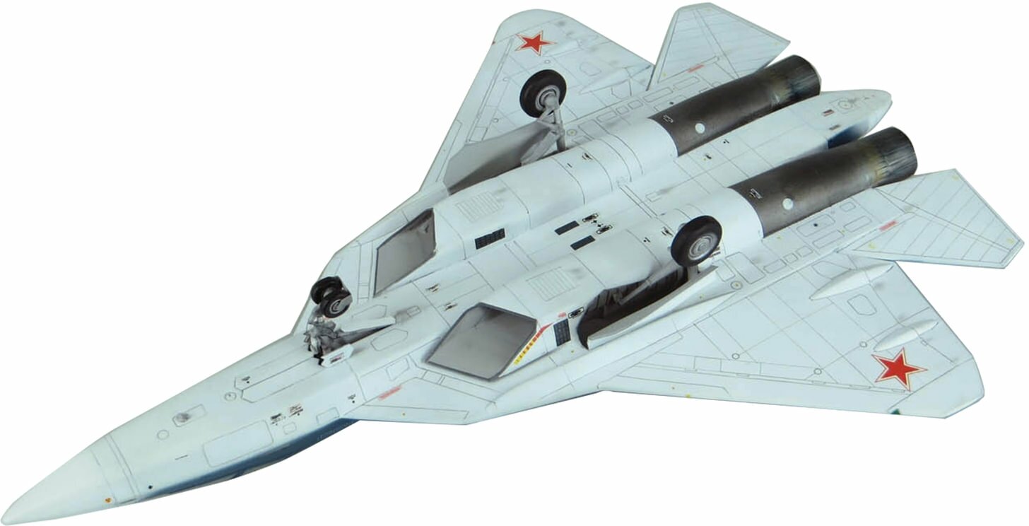 Сборная модель Звезда Самолет Су-50 - фото №10