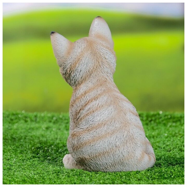 Садовая фигура "Полосатый Котёнок" 14x12x20см - фотография № 3