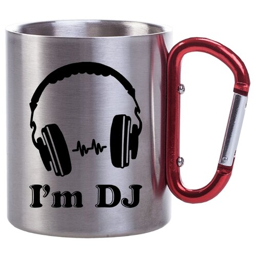 фото Металлическая кружка с карабином i'm dj drabs