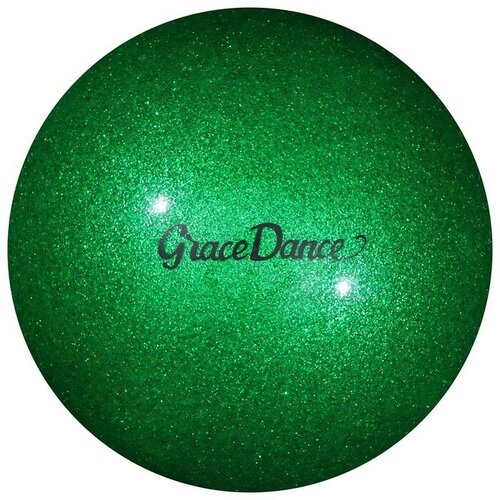 Grace Dance Мяч для художественной гимнастики с блеском Grace Dance, d=16,5 см, 280 г, цвет изумрудный мяч для художественной гимнастики с блеском grace dance d 18 5 см 400 г цвет розовый