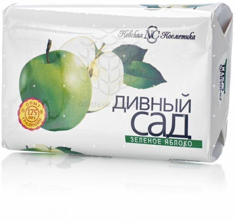 Невская Косметика Мыло кусковое Дивный сад зелёное яблоко, 90 мл, 90 г ...