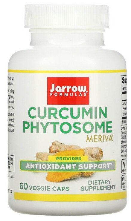 Капсулы Jarrow Formulas Curcumin Phytosome, 80 г, 60 шт.