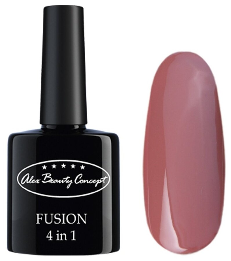 Alex Beauty Concept Гель-лак FUSION 4 IN 1 GEL, 7.5 мл, цвет бежевый/темно-розовый.