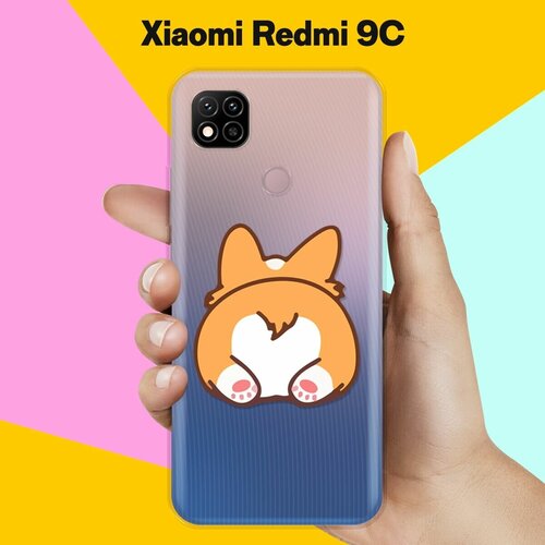 Силиконовый чехол Корги лежит на Xiaomi Redmi 9C силиконовый чехол корги лежит на xiaomi mi 10