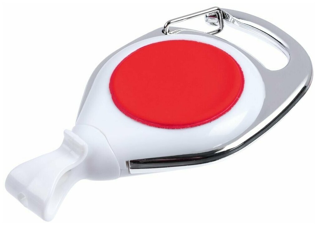 Держатель для бейджа ретрактор Dorset белый с красным