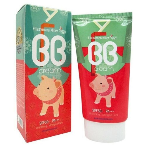 BB-крем для лица Elizavecca Milky Piggy SPF 50+ PA+++ осветляющий антивозрастной, 50 мл